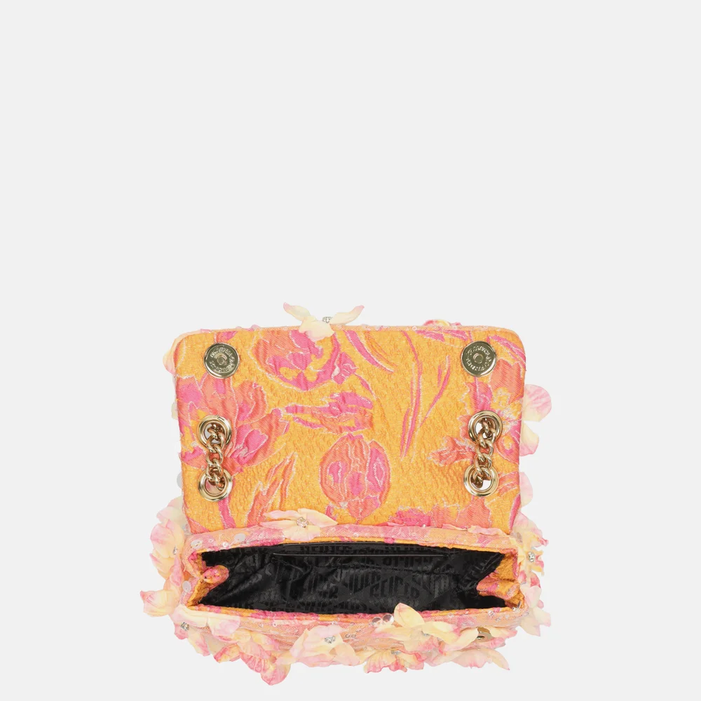 Kurt Geiger Kensington schoudertas mini flower peach bij Duifhuizen