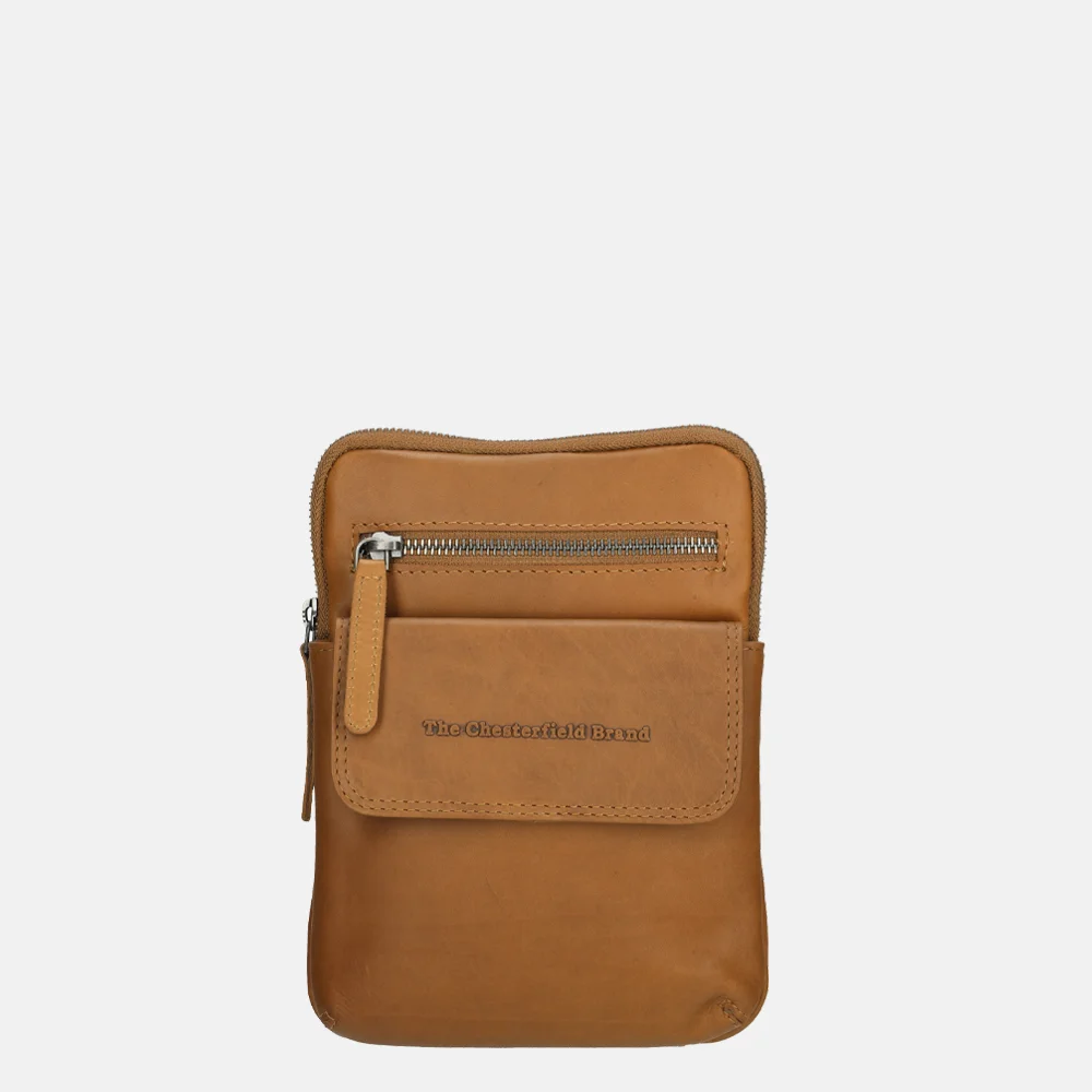 Chesterfield Lou schoudertas cognac bij Duifhuizen