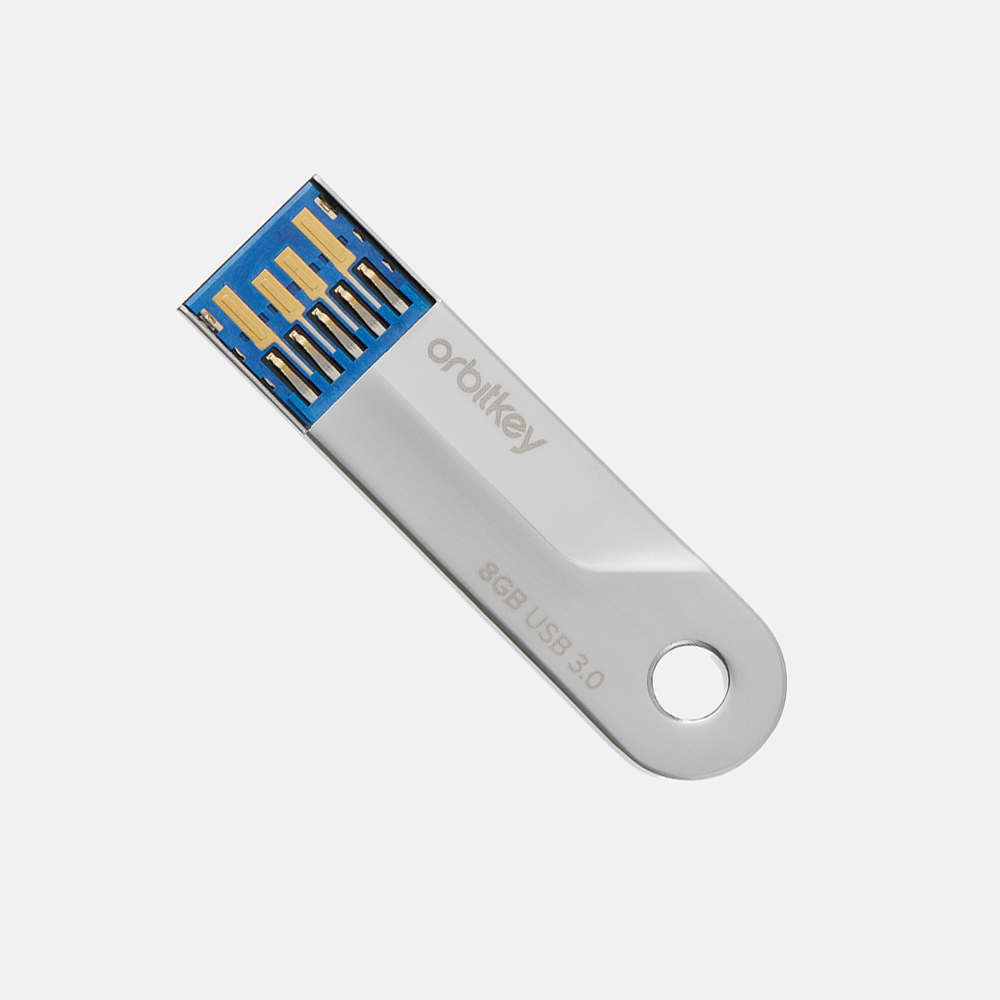 Orbitkey USB 3.0 8GB steel bij Duifhuizen