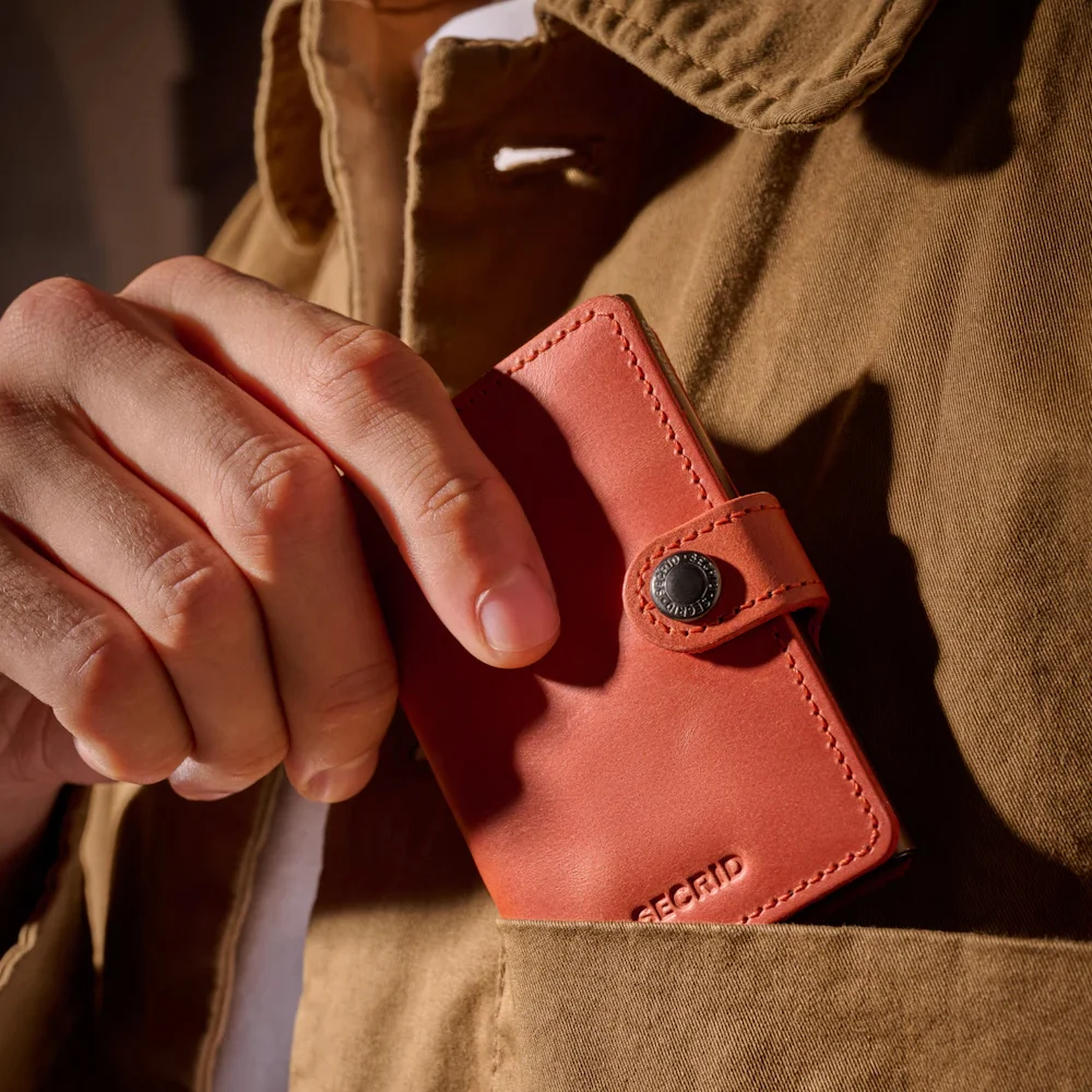 Secrid Miniwallet pasjeshouder vintage orange bij Duifhuizen
