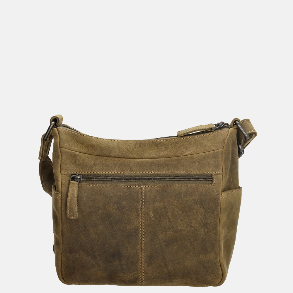 Hide & Stitches crossbody tas olijfgroen bij Duifhuizen