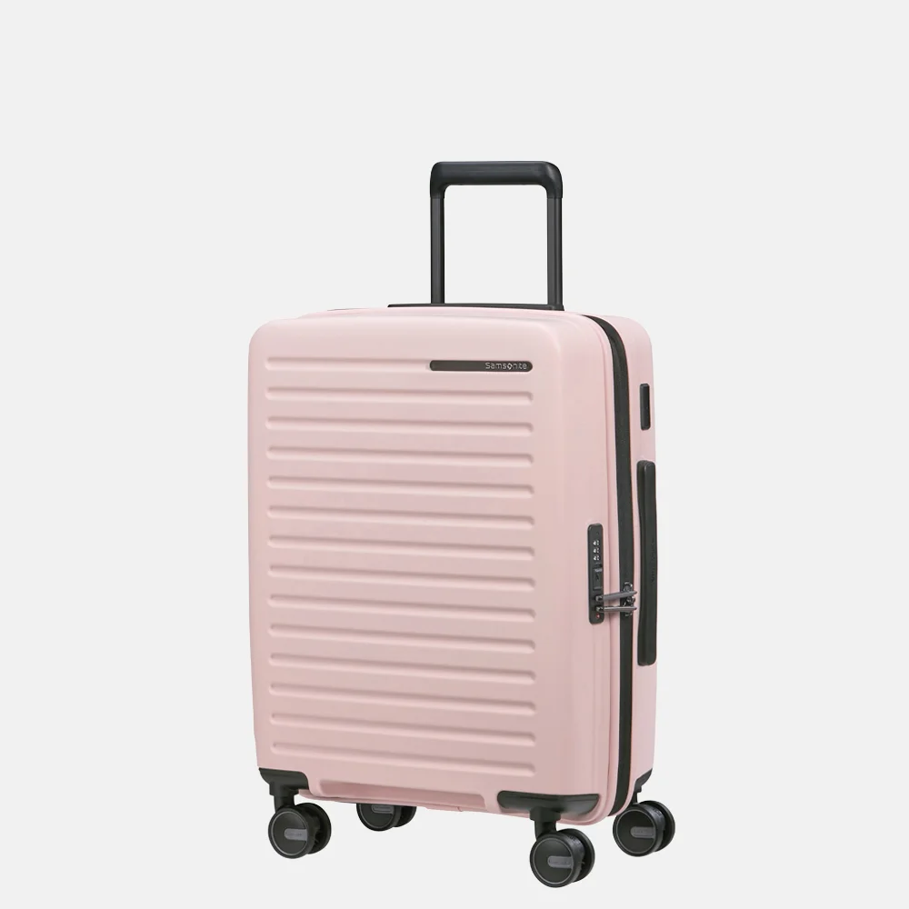 Samsonite Restackd handbagage koffer 55 cm uitbreidbaar rose bij Duifhuizen