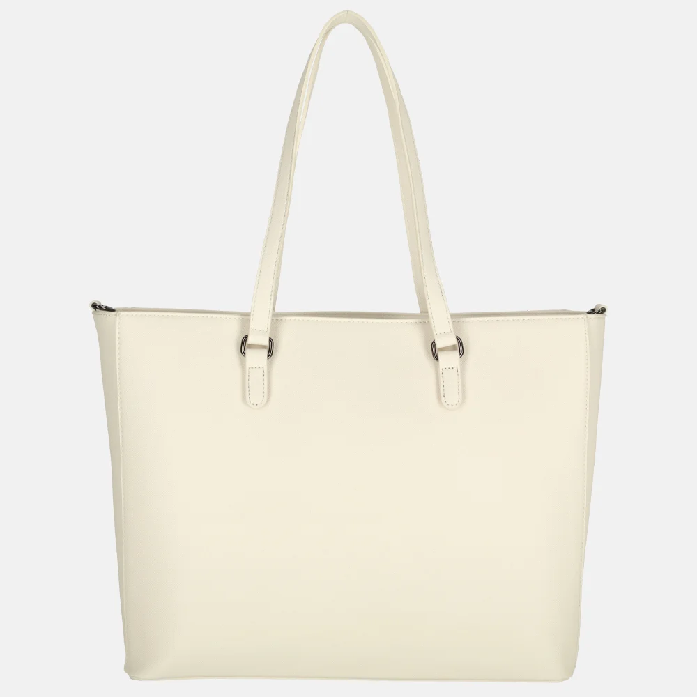 Duifhuizen Saffiano shopper L creme bij Duifhuizen