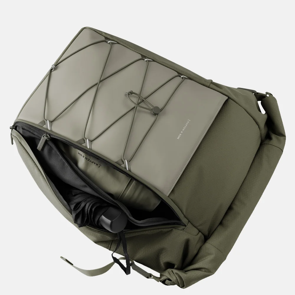 Kapten & Son Yoho rugzak 16 inch forest green bij Duifhuizen