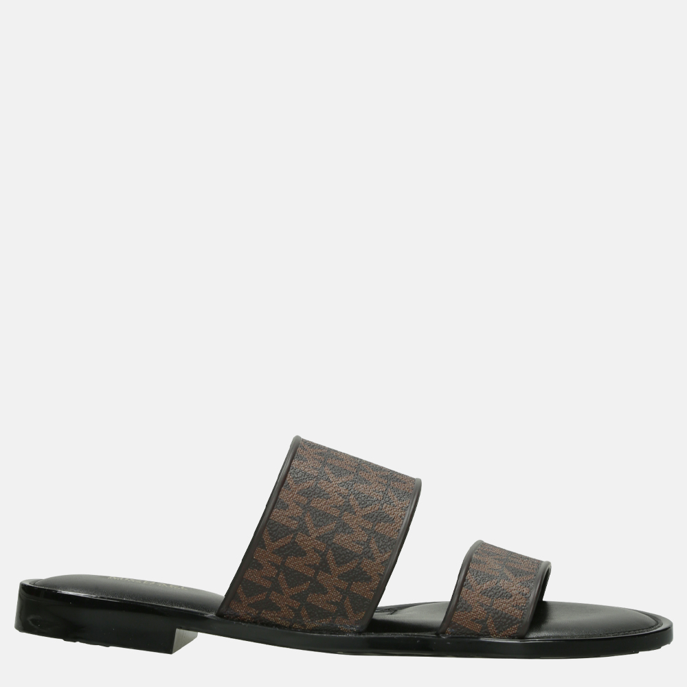 Michael Kors Kennedy Jelly slippers brown bij Duifhuizen
