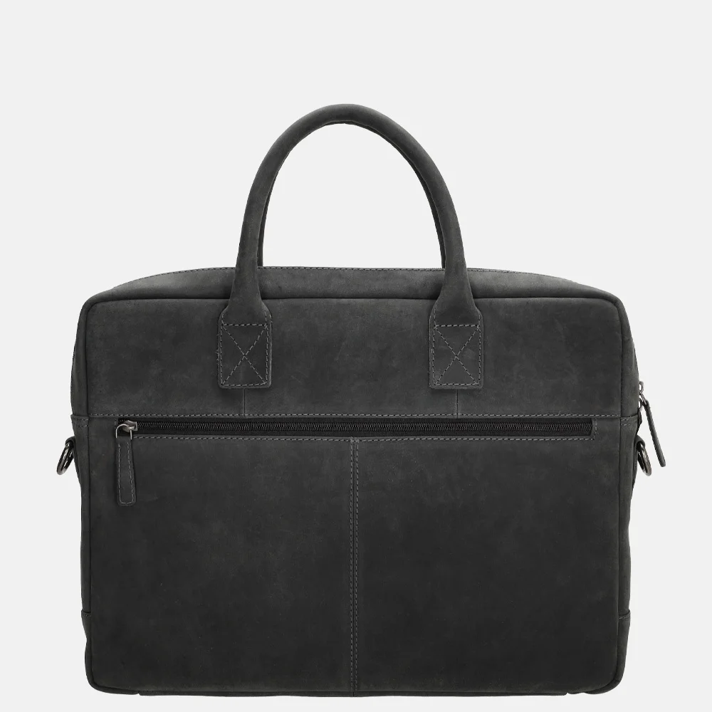 Hide & Stitches Idaho laptoptas 15 inch zwart bij Duifhuizen
