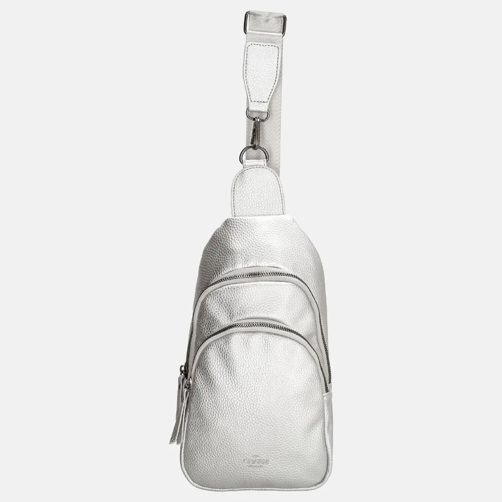 Charm London crossbody tas silver