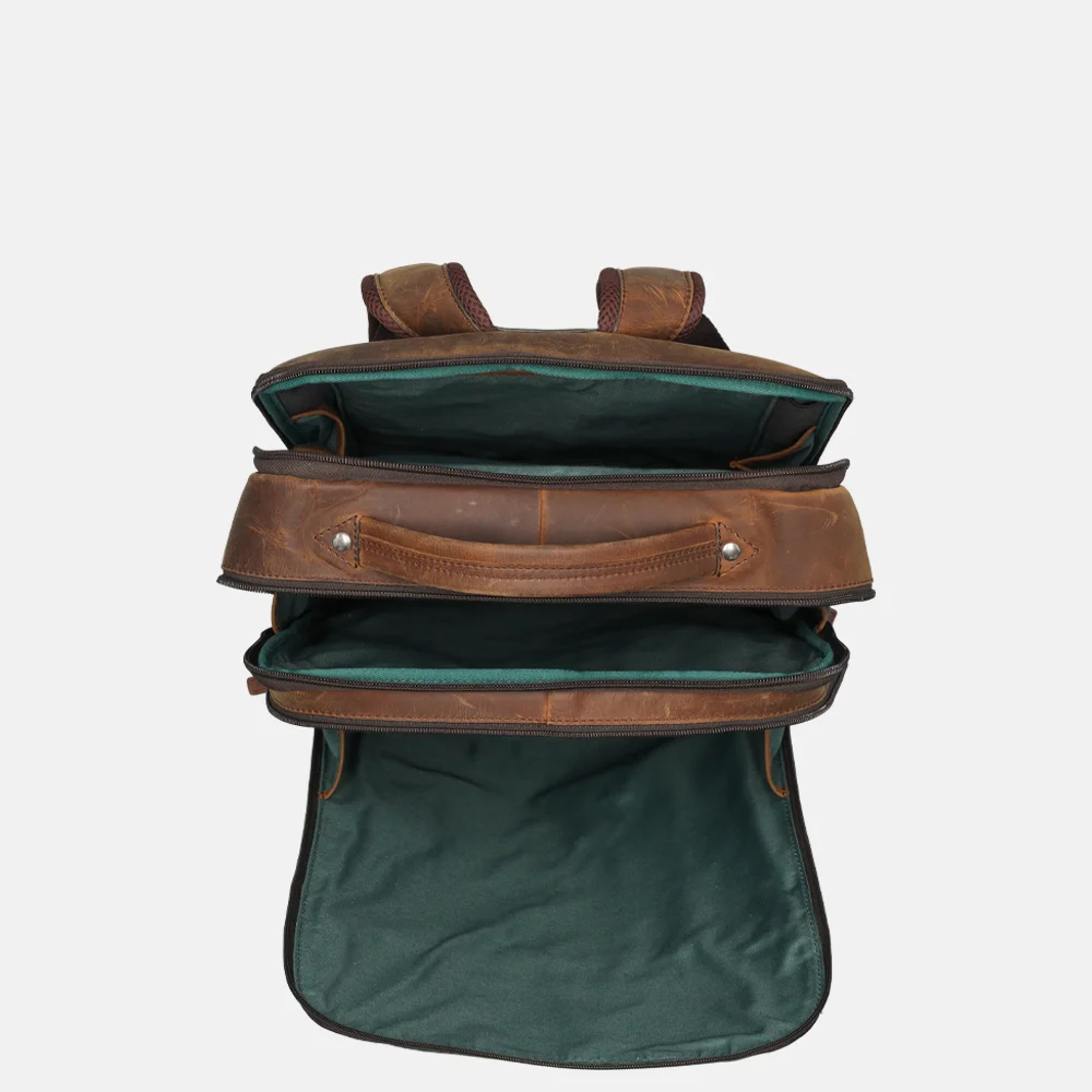 Pylos 59 Hunter laptoprugzak 15 inch coffee bij Duifhuizen