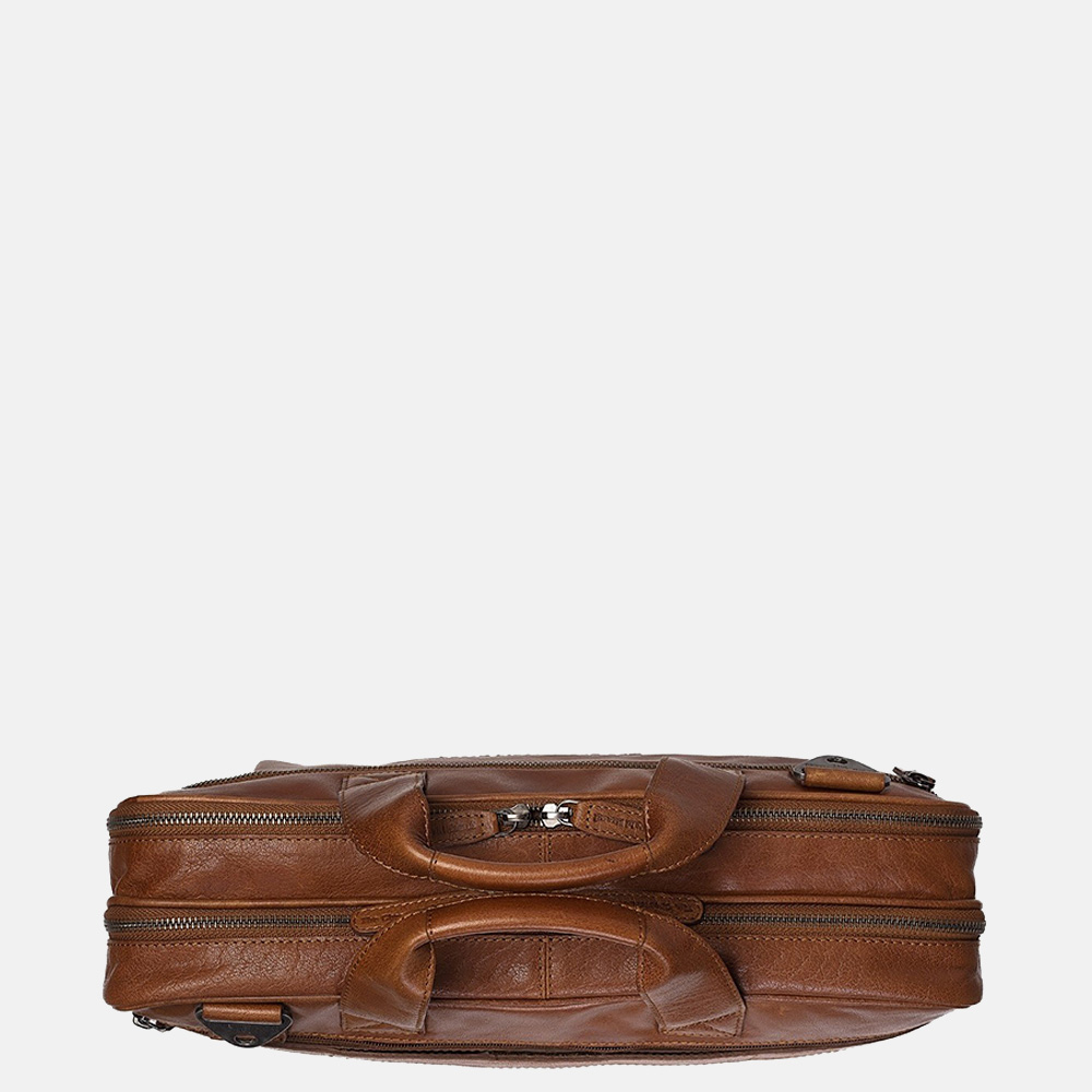 Chesterfield Manuel laptoptas 15.4 inch cognac bij Duifhuizen