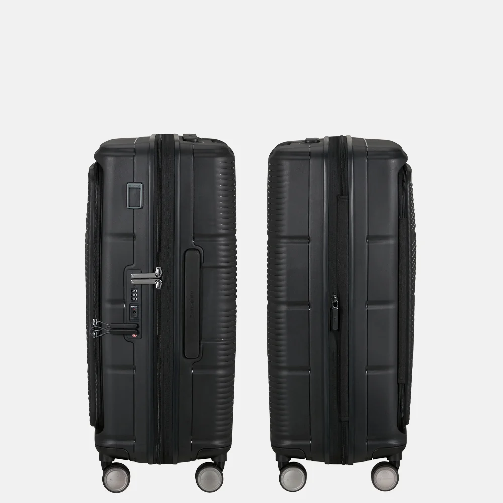 Samsonite Paralux HS Spinner reiskoffer expendable 67 cm black bij Duifhuizen