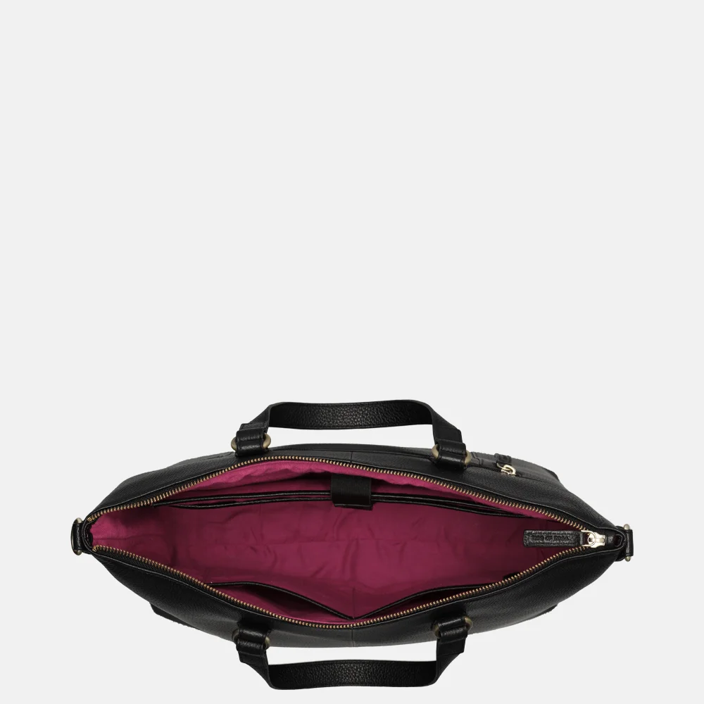 Rise of Rosa handtas met laptopvak M zwart bij Duifhuizen