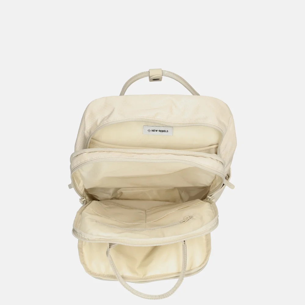 New Rebels Trondheim rugzak 15 inch beige bij Duifhuizen