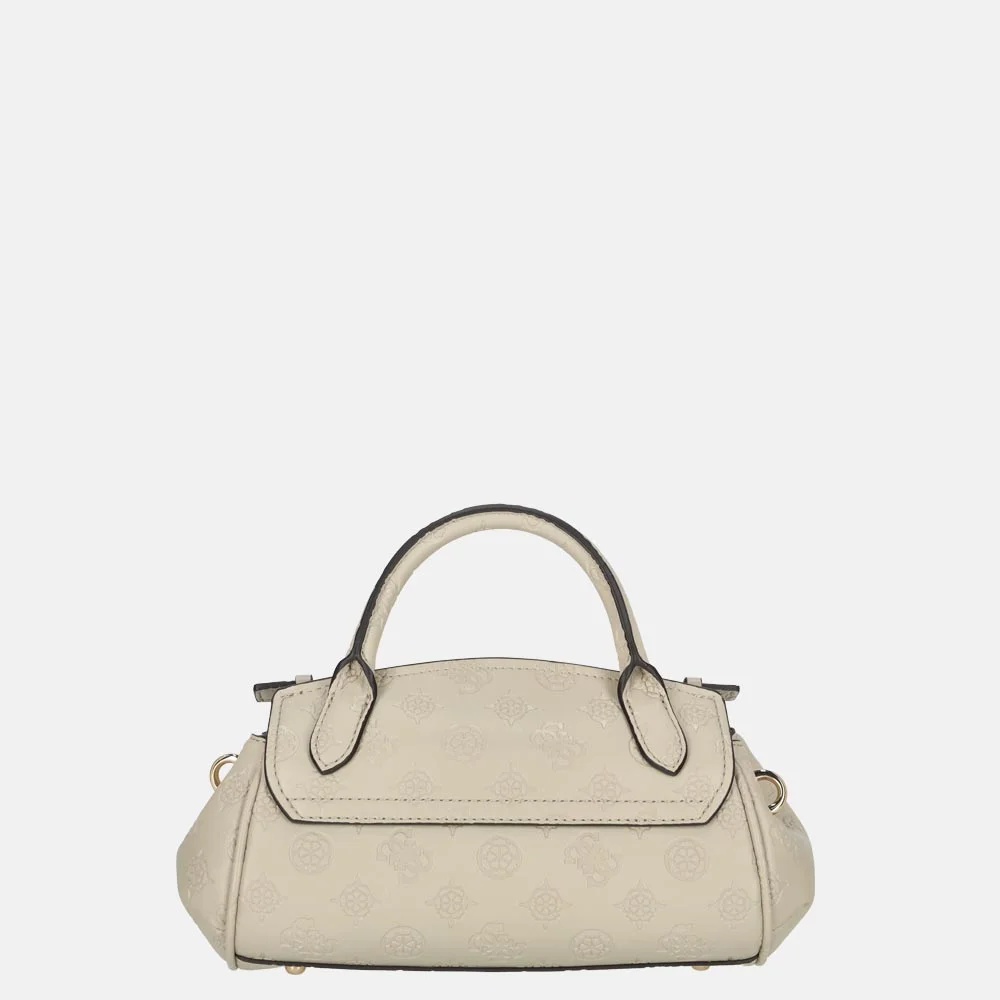 Guess Diana handtas mini light taupe logo bij Duifhuizen