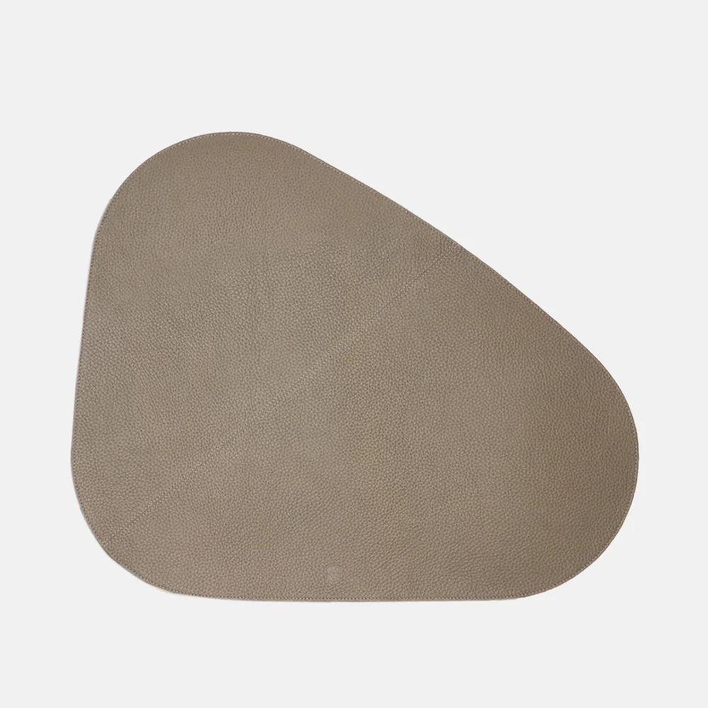 Chamada leren placemats organisch effen (2 stuks) taupe