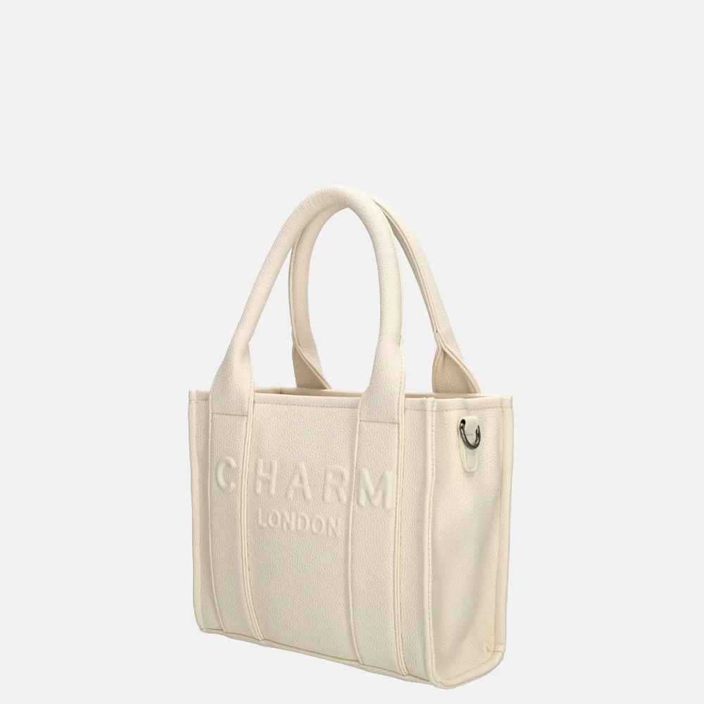 Charm London shopper S off white bij Duifhuizen