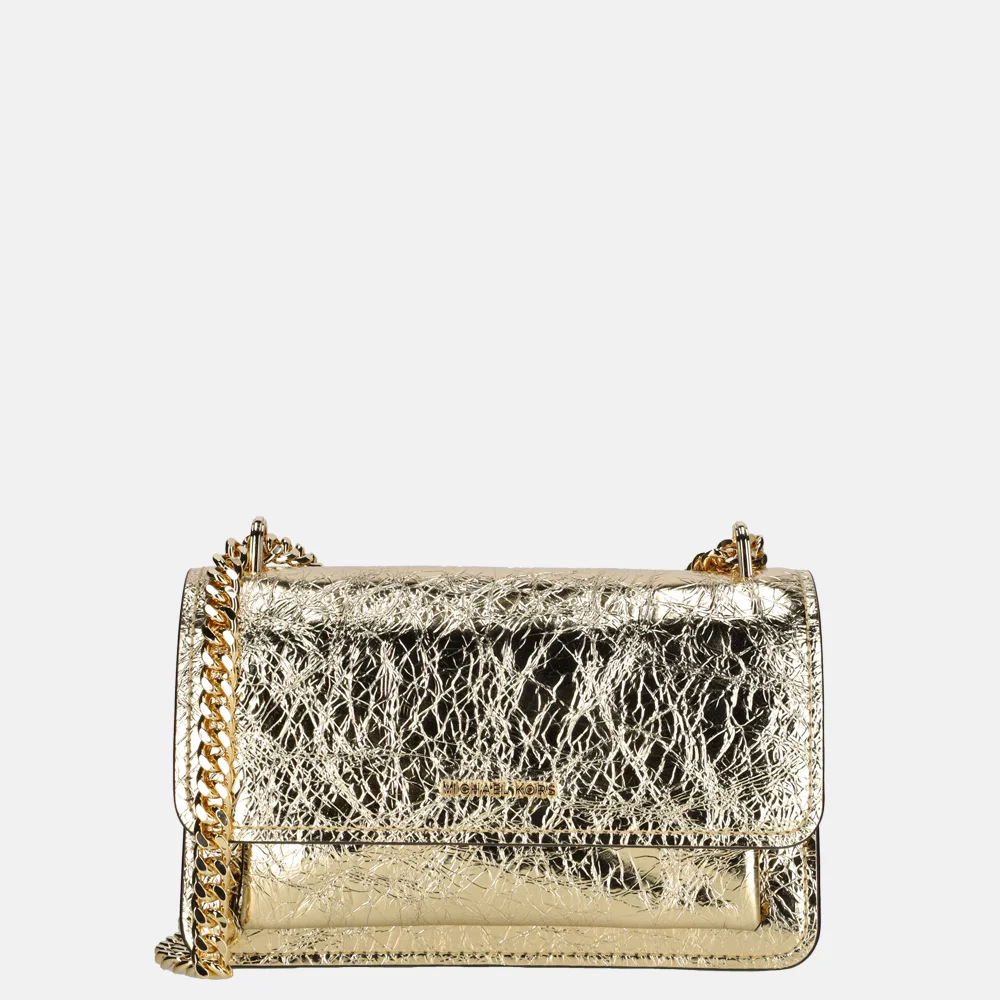 Michael Kors Claire schoudertas pale gold bij Duifhuizen