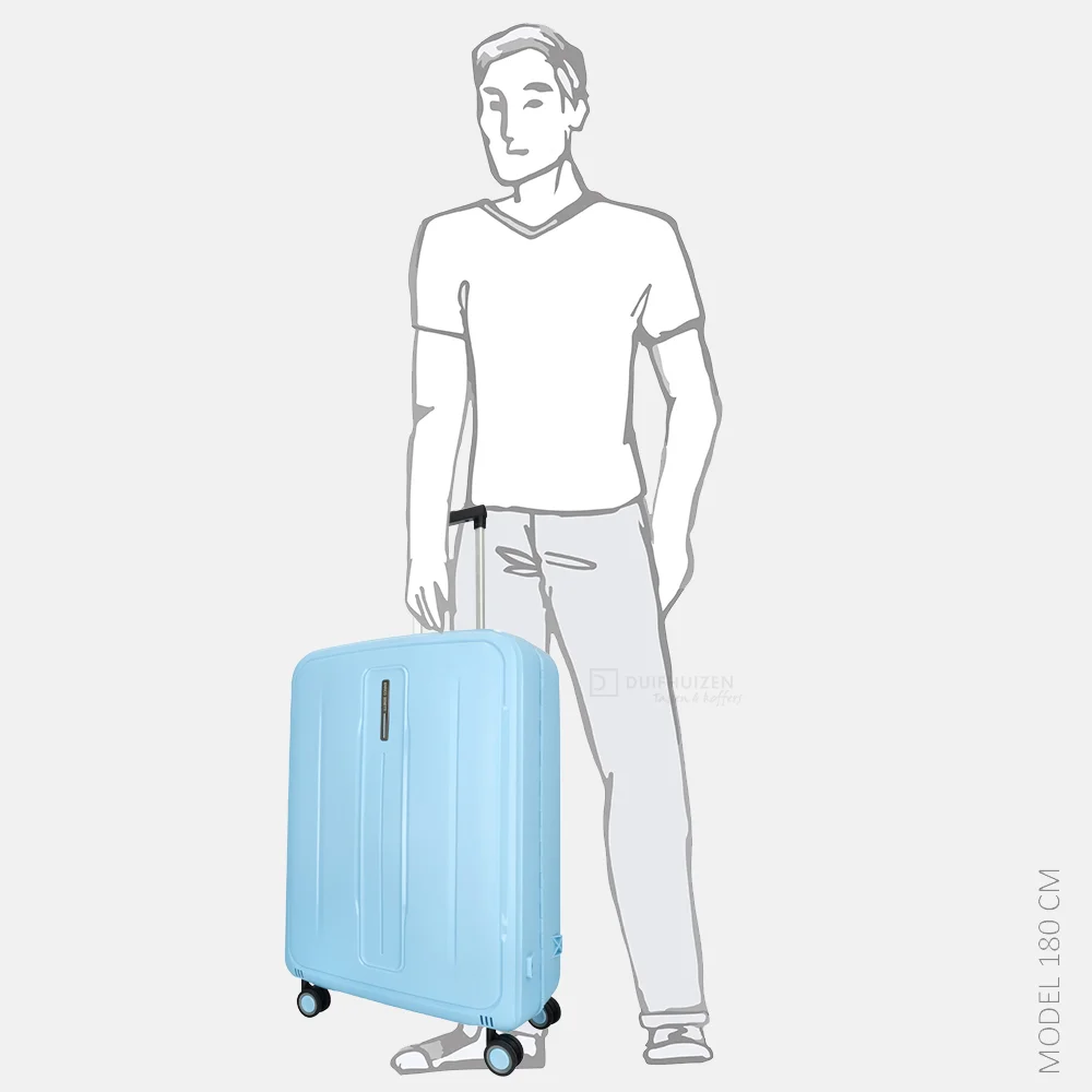 Enrico Benetti reiskoffer 75 cm light blue bij Duifhuizen