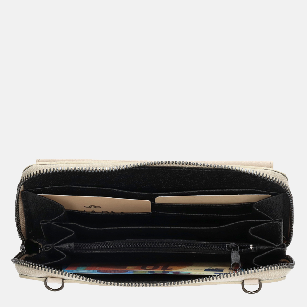 Charm London portemonnee/crossbody tas beige bij Duifhuizen