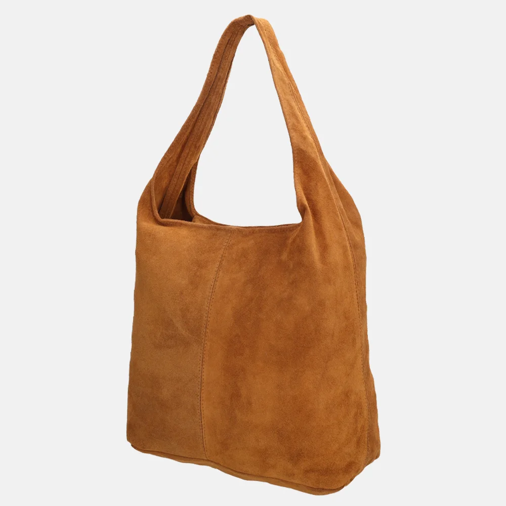 Charm London suède buideltas L cognac bij Duifhuizen