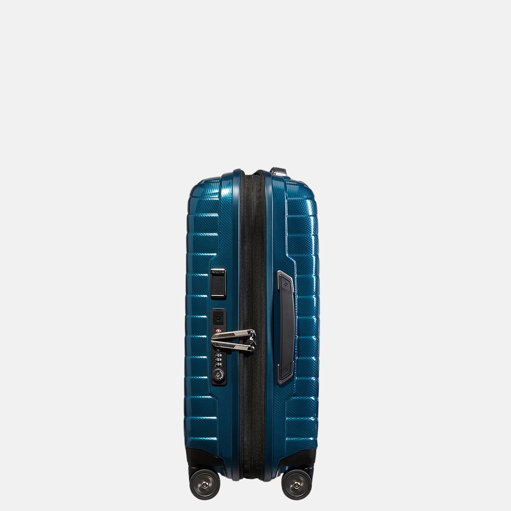 Samsonite Proxis expandable handbagage spinner 55 cm petrol blue bij Duifhuizen