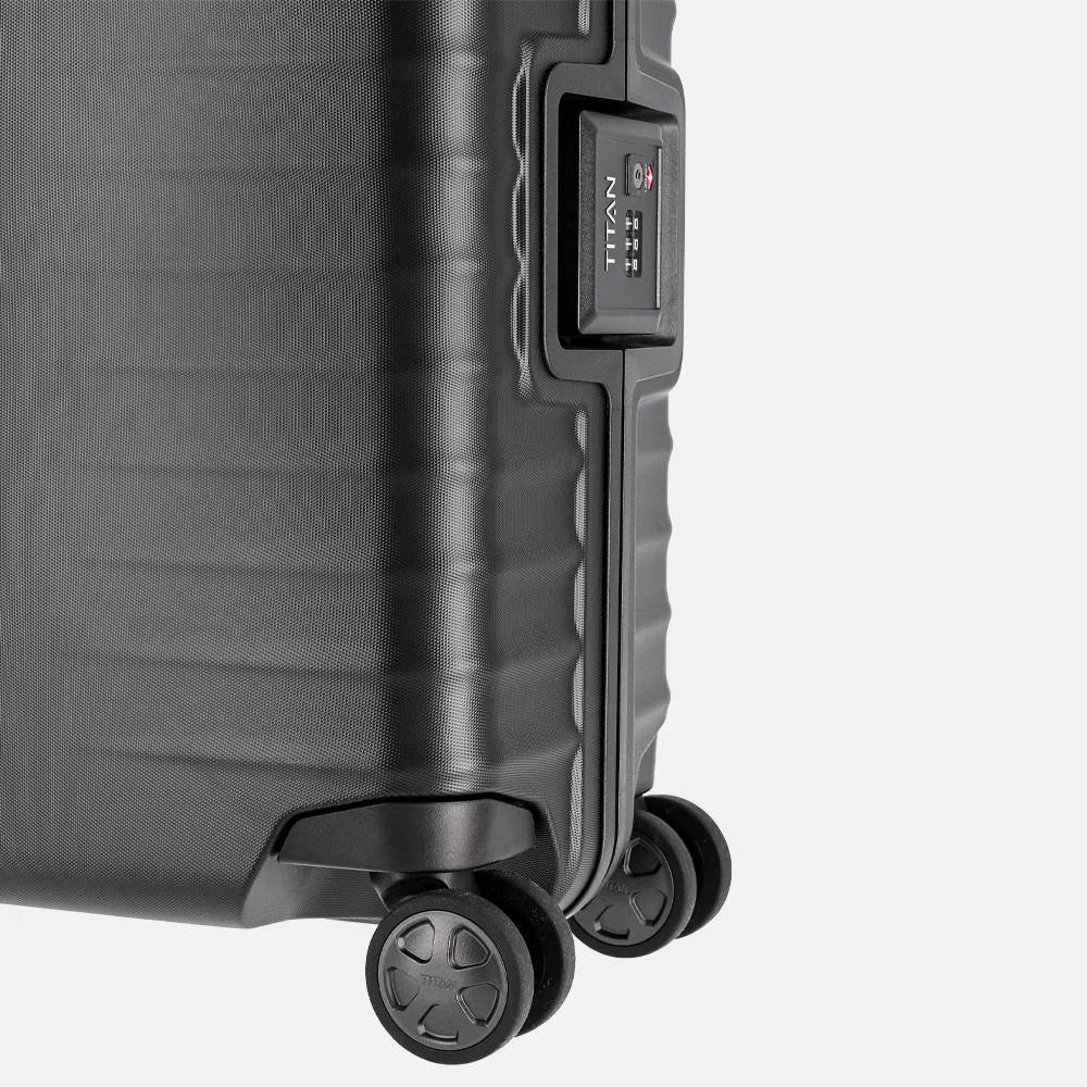 TITAN Litron Spinner FRAME handbagage koffer 55 cm schwarz bij Duifhuizen