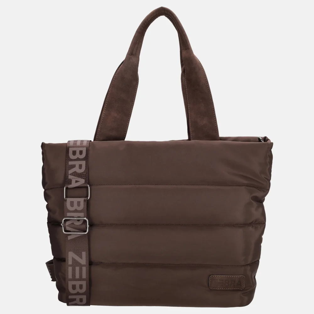 Zebra Trends Elske puffy handtas M donkerbruin
