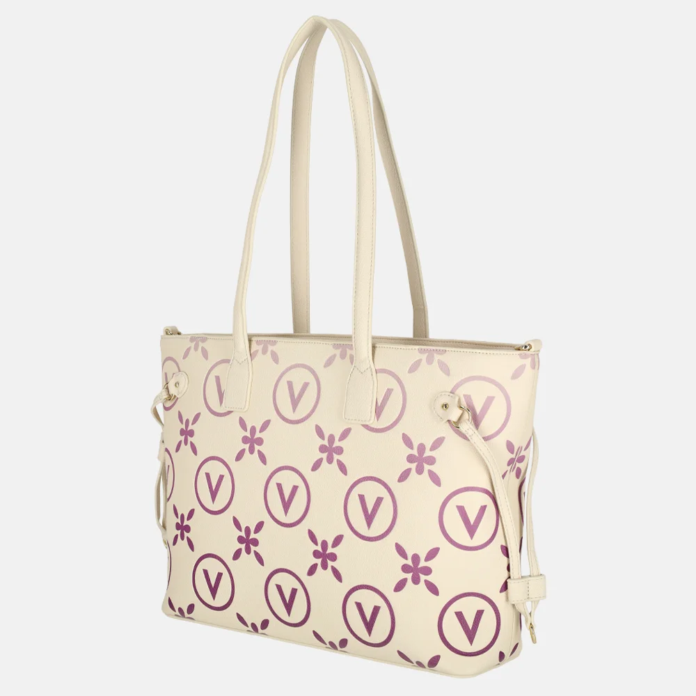 Valentino Bags Samba Re shopper print ecru/rosa bij Duifhuizen