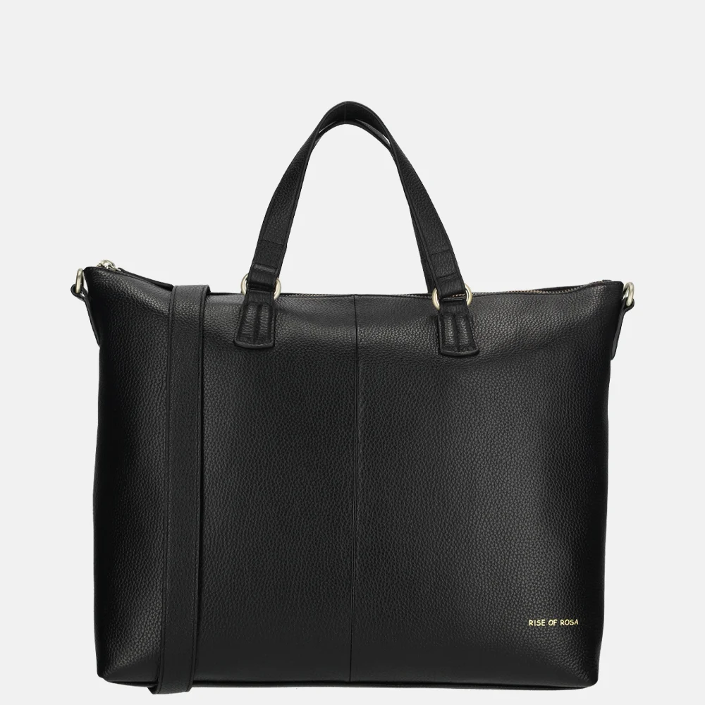 Rise of Rosa handtas met laptopvak M zwart bij Duifhuizen