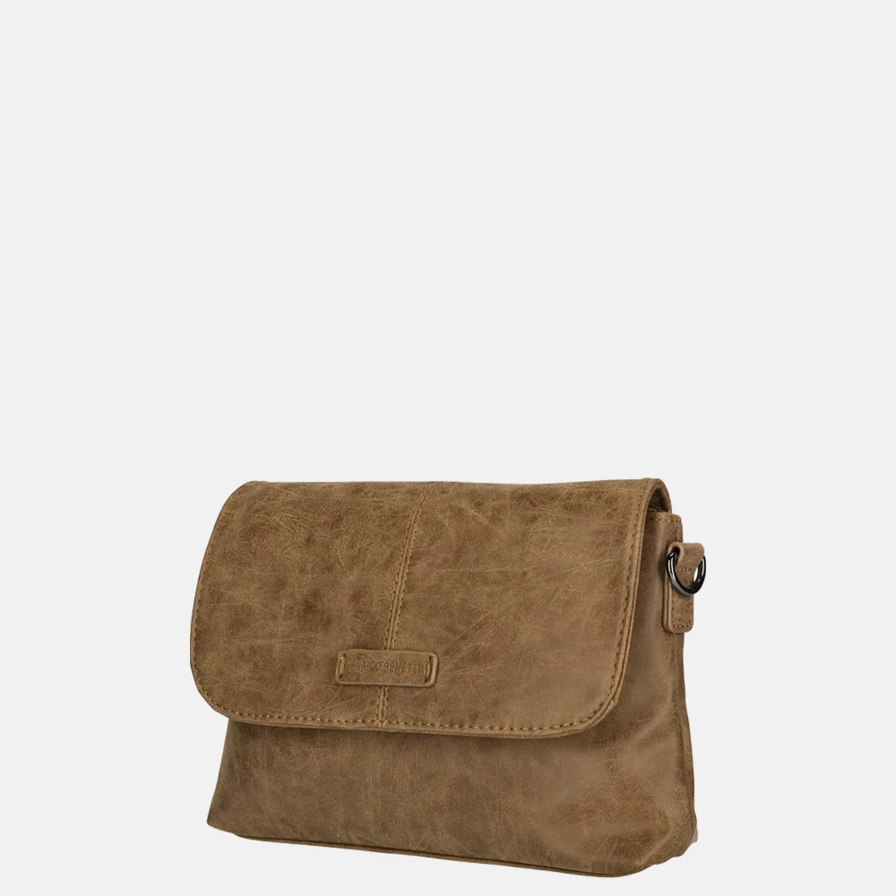 Enrico Benetti Indy crossbody tas camel bij Duifhuizen