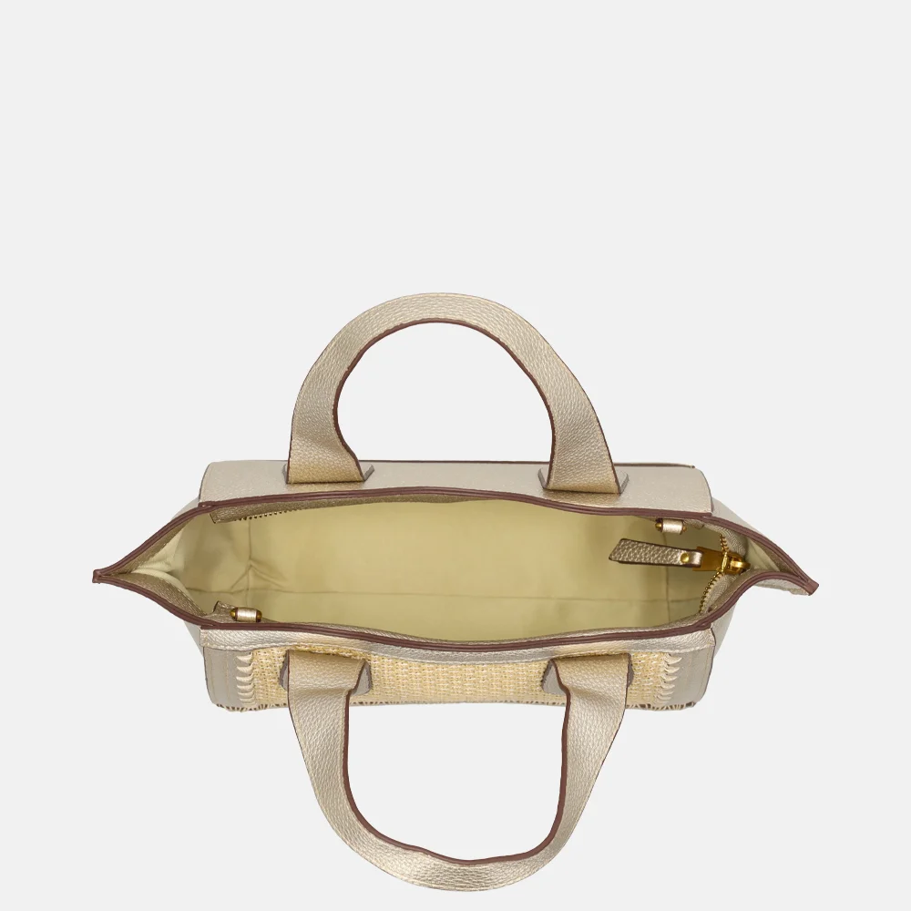 Laurent David Rosa handtas raffia gold bij Duifhuizen