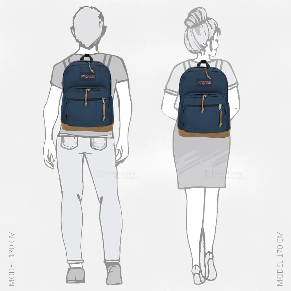 JanSport Right Pack rugzak 15 inch navy bij Duifhuizen