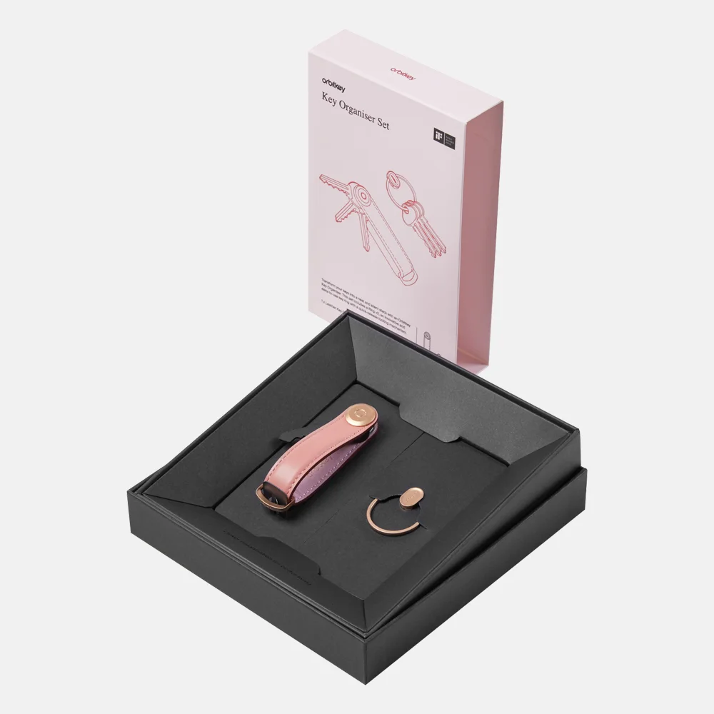 Orbitkey sleuteletui + ring V2 giftset cotton candy bij Duifhuizen