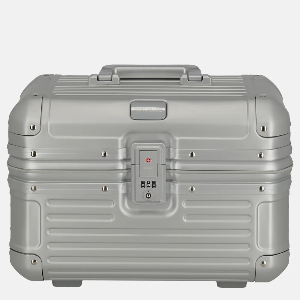 Travelite Next 2.0 beautycase silver bij Duifhuizen