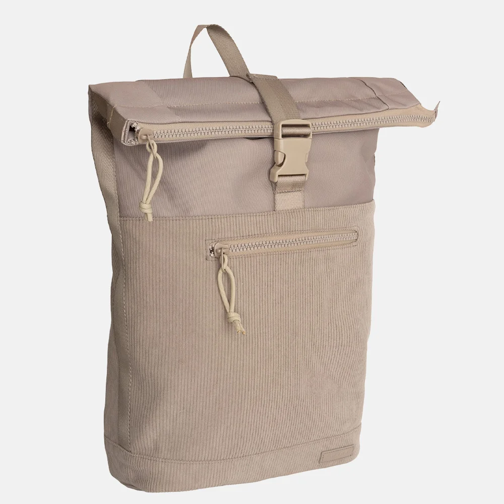 New Rebels New York rugzak rolltop 13 inch taupe bij Duifhuizen