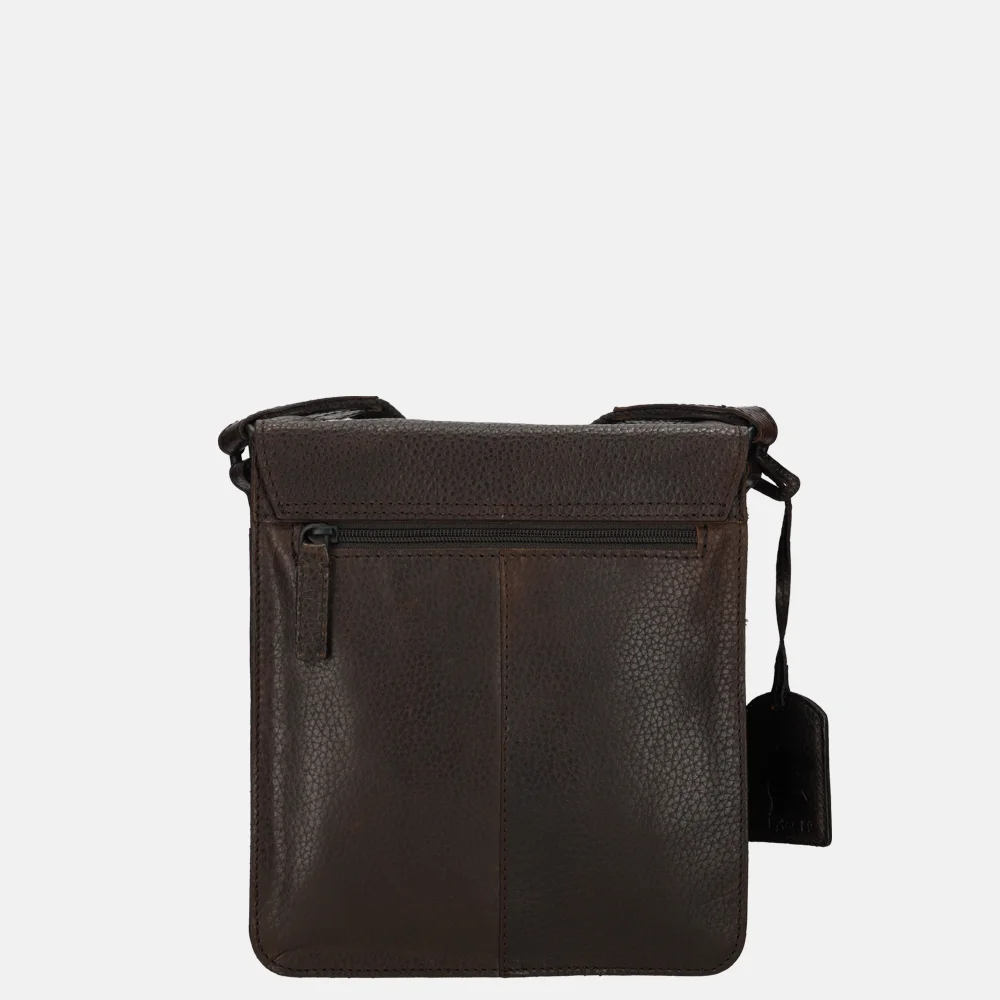 Pylos Sarda crossbody tas dark brown bij Duifhuizen
