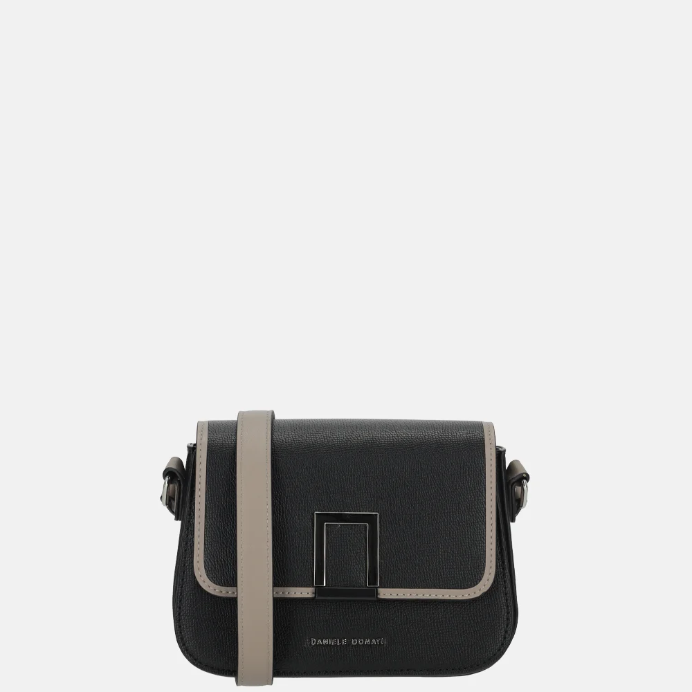 Daniele Donati Saffiano crossbody tas black