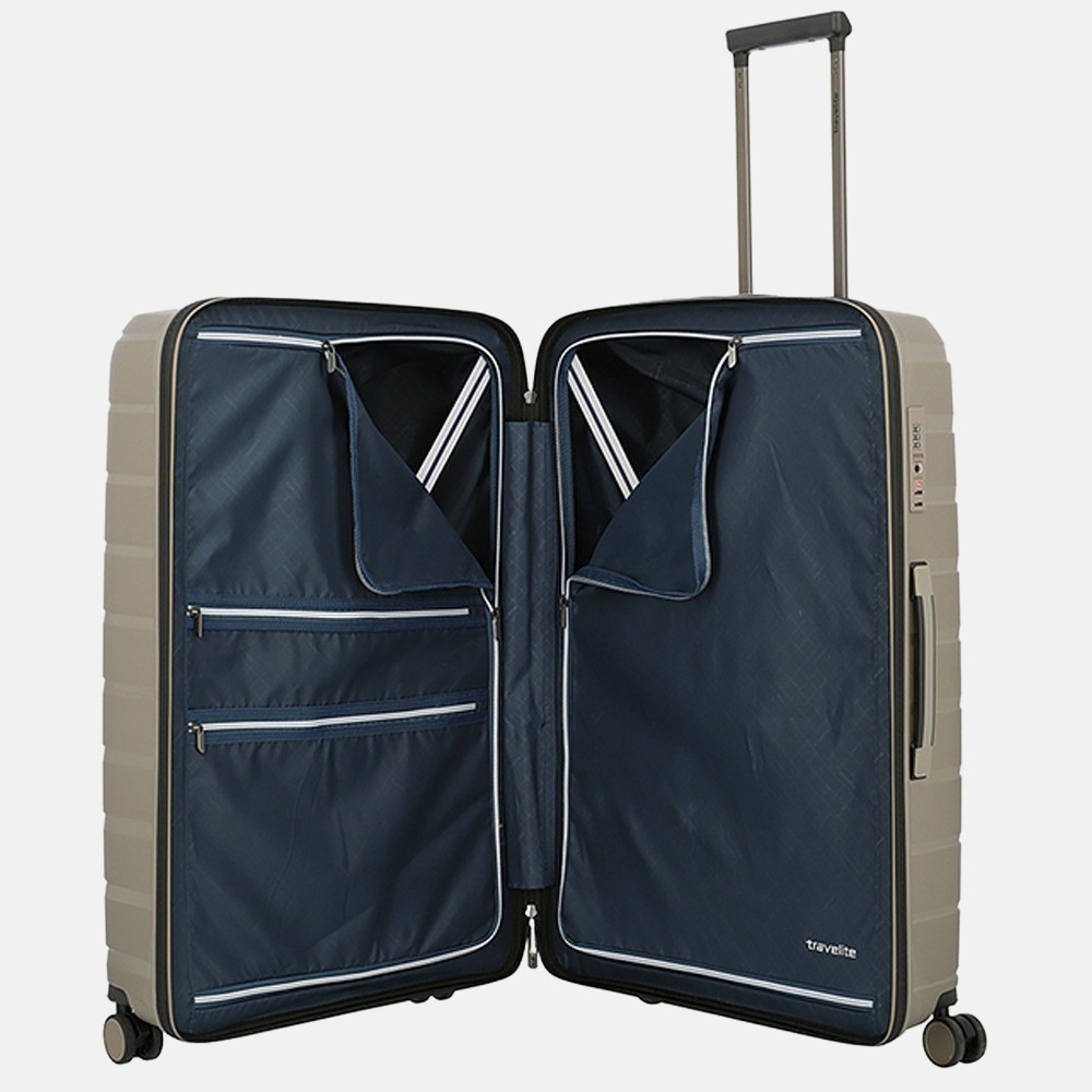 Travelite Air Base koffer 77 cm champagne bij Duifhuizen