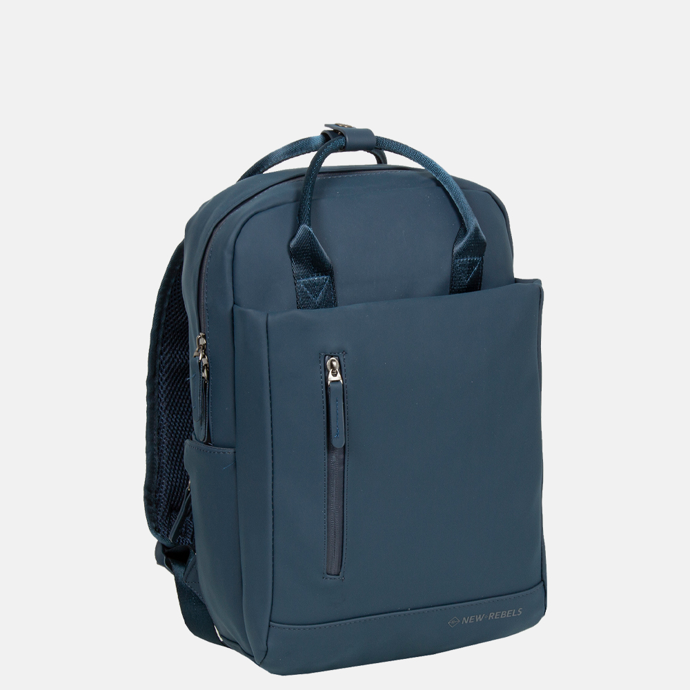 New Rebels Harper rugzak 13.3  inch navy bij Duifhuizen