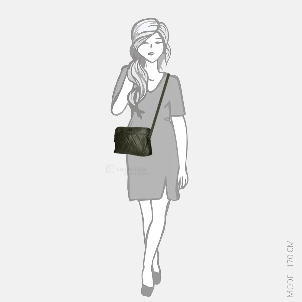 Enrico Benetti Evie crossbody tas olive bij Duifhuizen