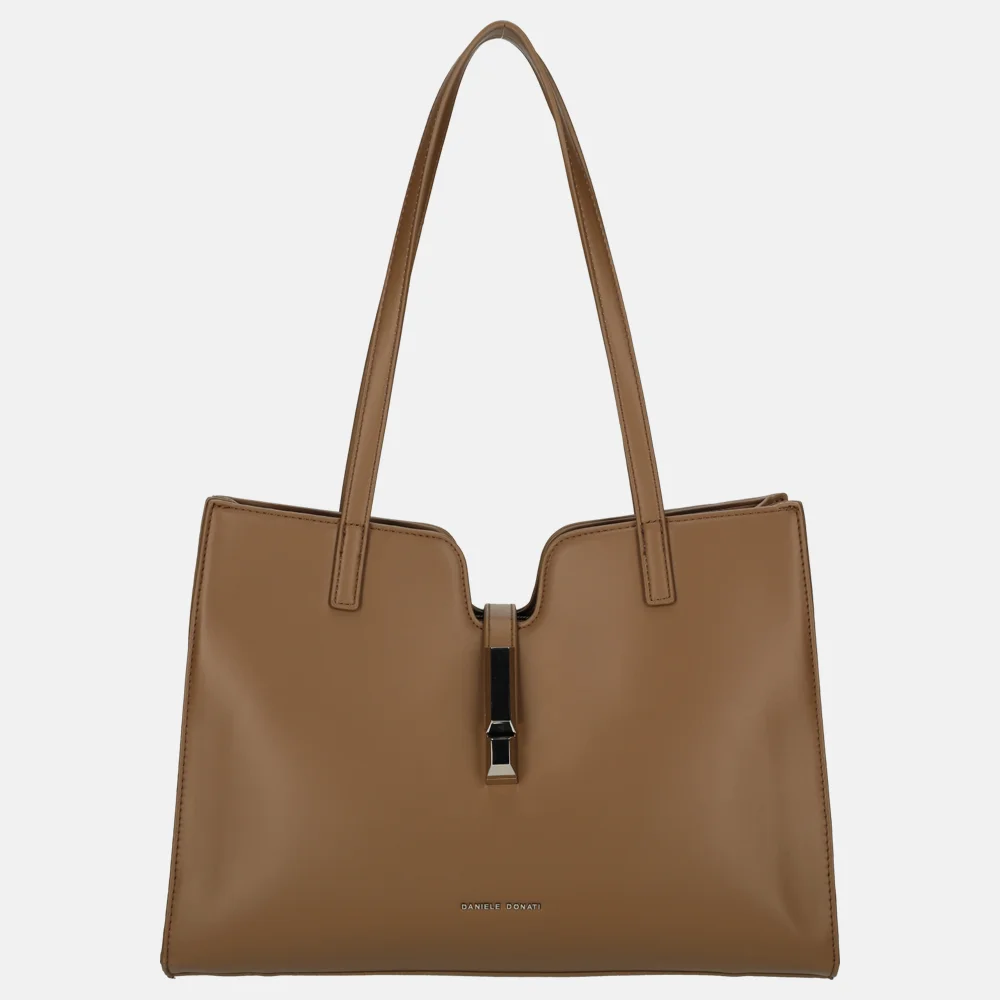 Daniele Donati schoudertas light brown bij Duifhuizen