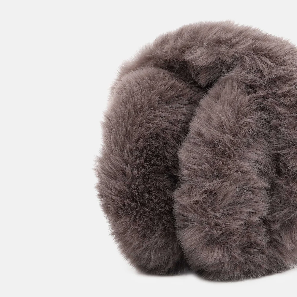 Emily & Noah Hara muts/oorwarmers faux fur grey bij Duifhuizen