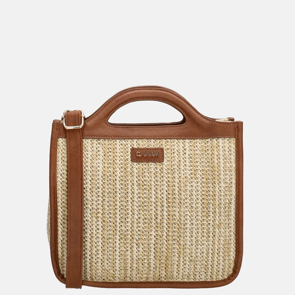 Charm London Hillingdon handtas beige/cognac