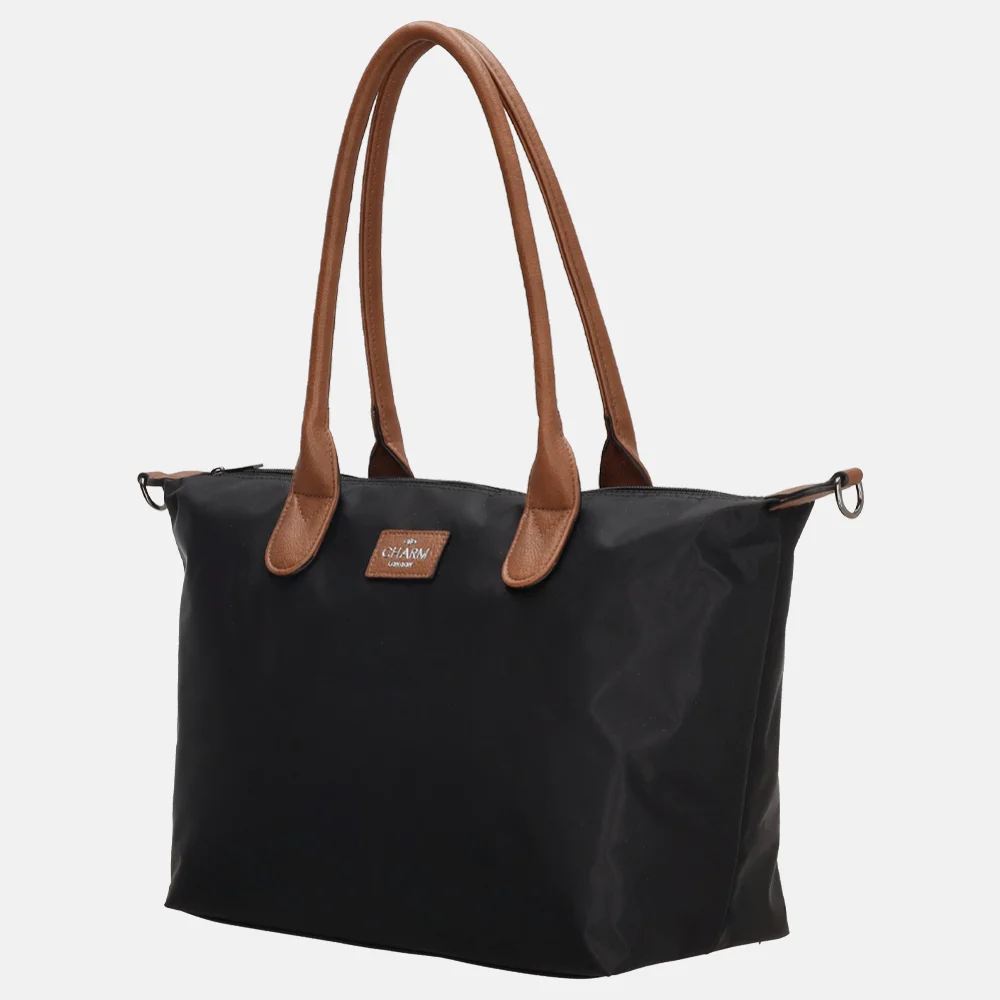 Charm London Buckingham shopper L zwart bij Duifhuizen