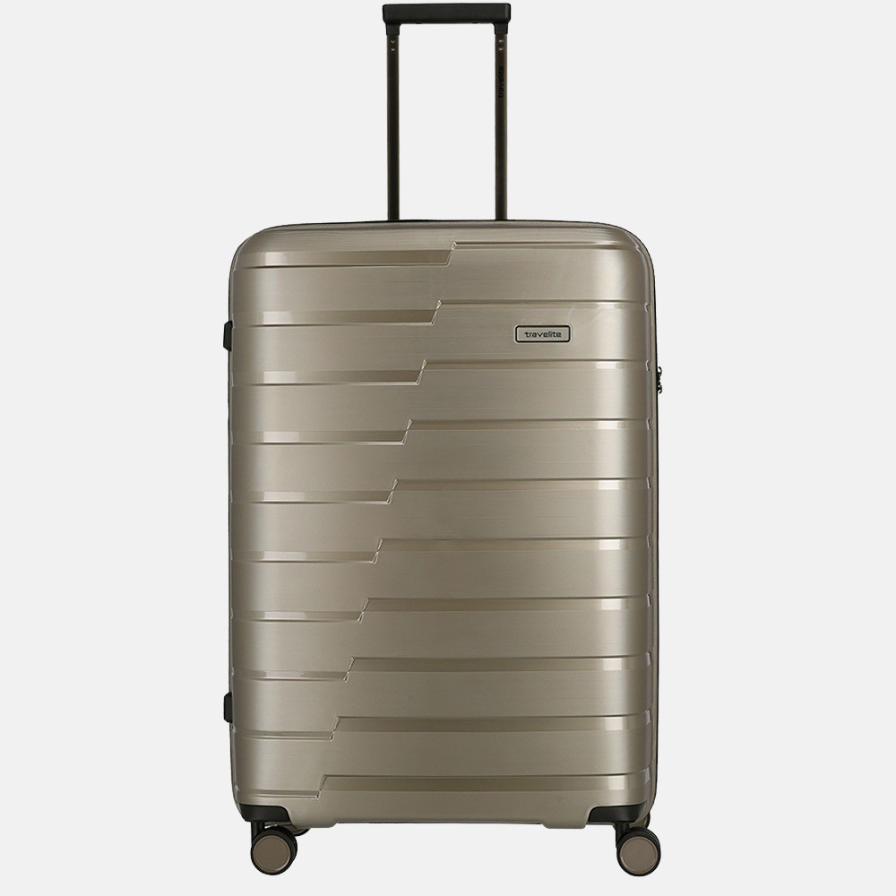 Travelite Air Base koffer 77 cm champagne bij Duifhuizen