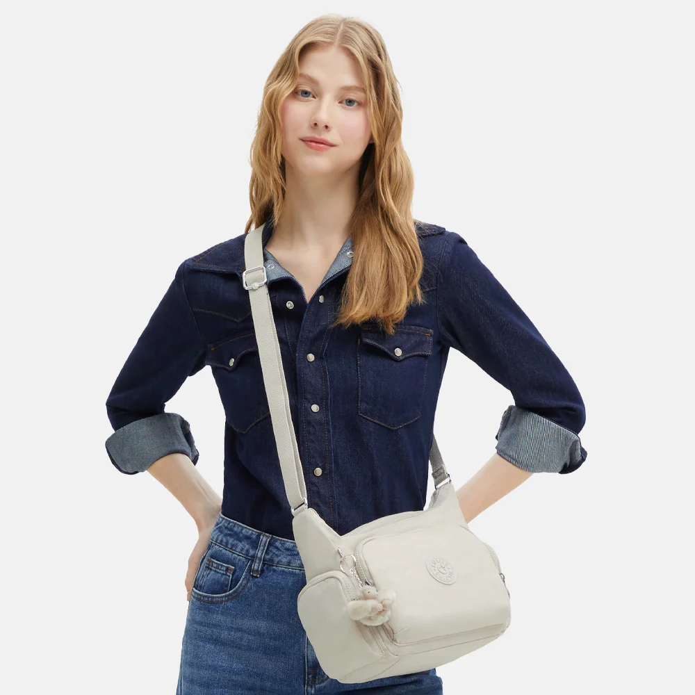 Kipling GABB schoudertas S hideaway beige bij Duifhuizen