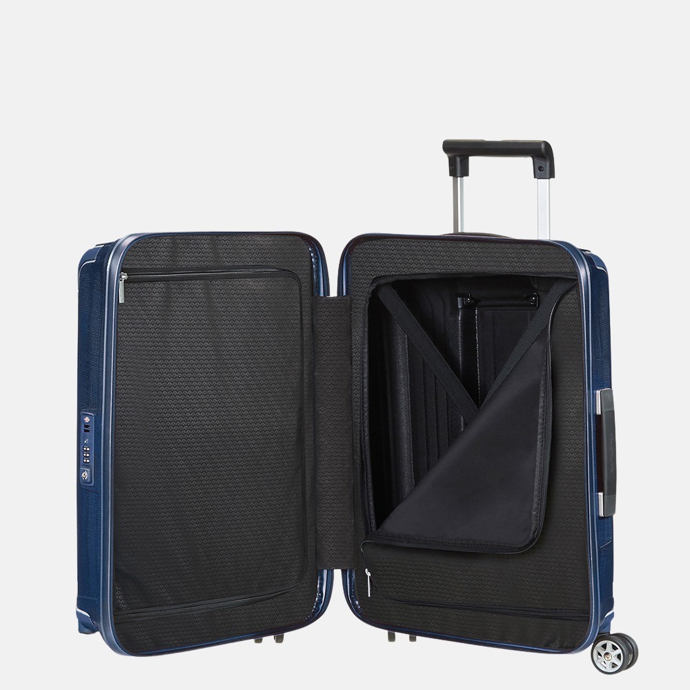 Samsonite Lite-Box spinner 55 cm deep blue bij Duifhuizen