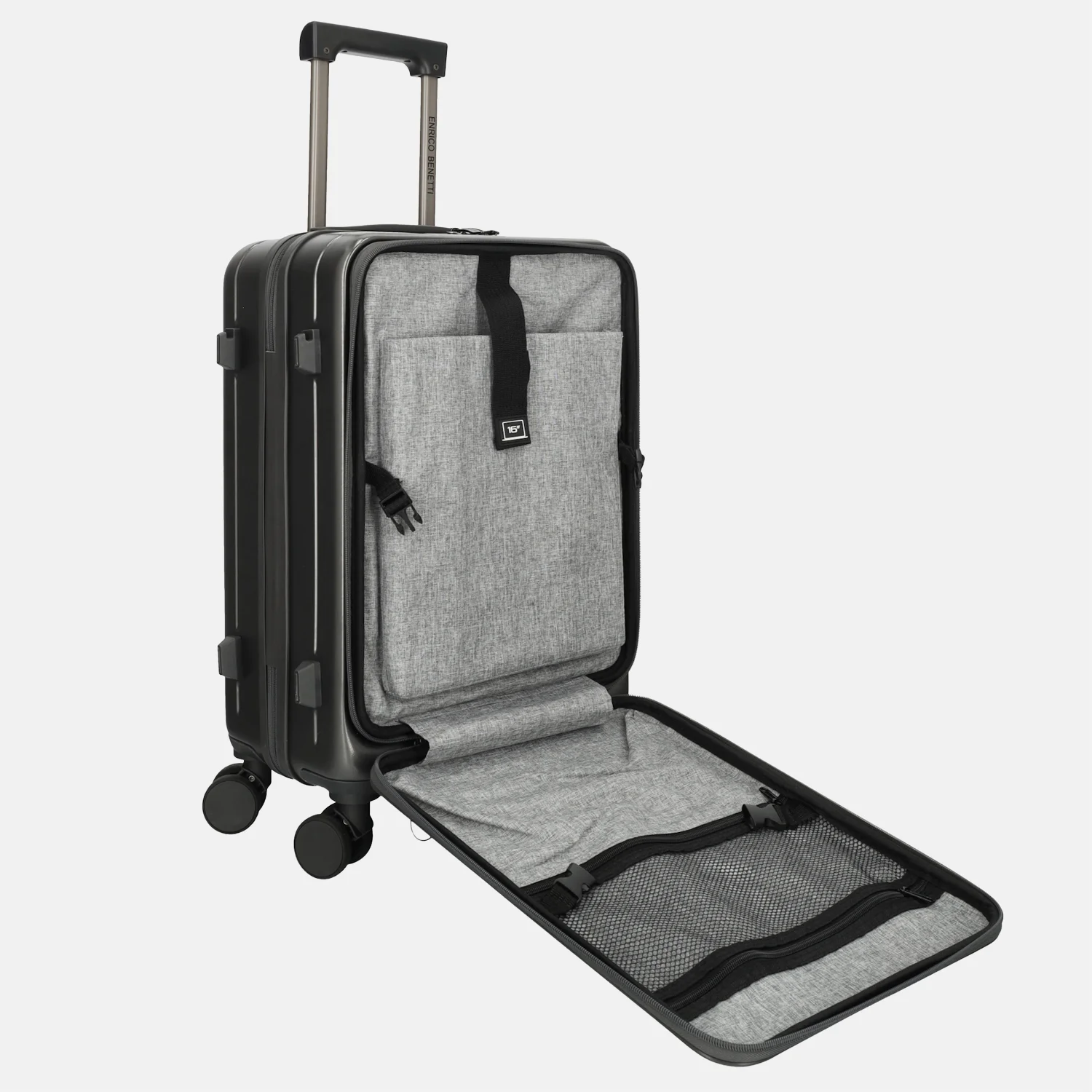 Enrico Benetti Romero 3-delig Kofferset 74 cm anthracite bij Duifhuizen
