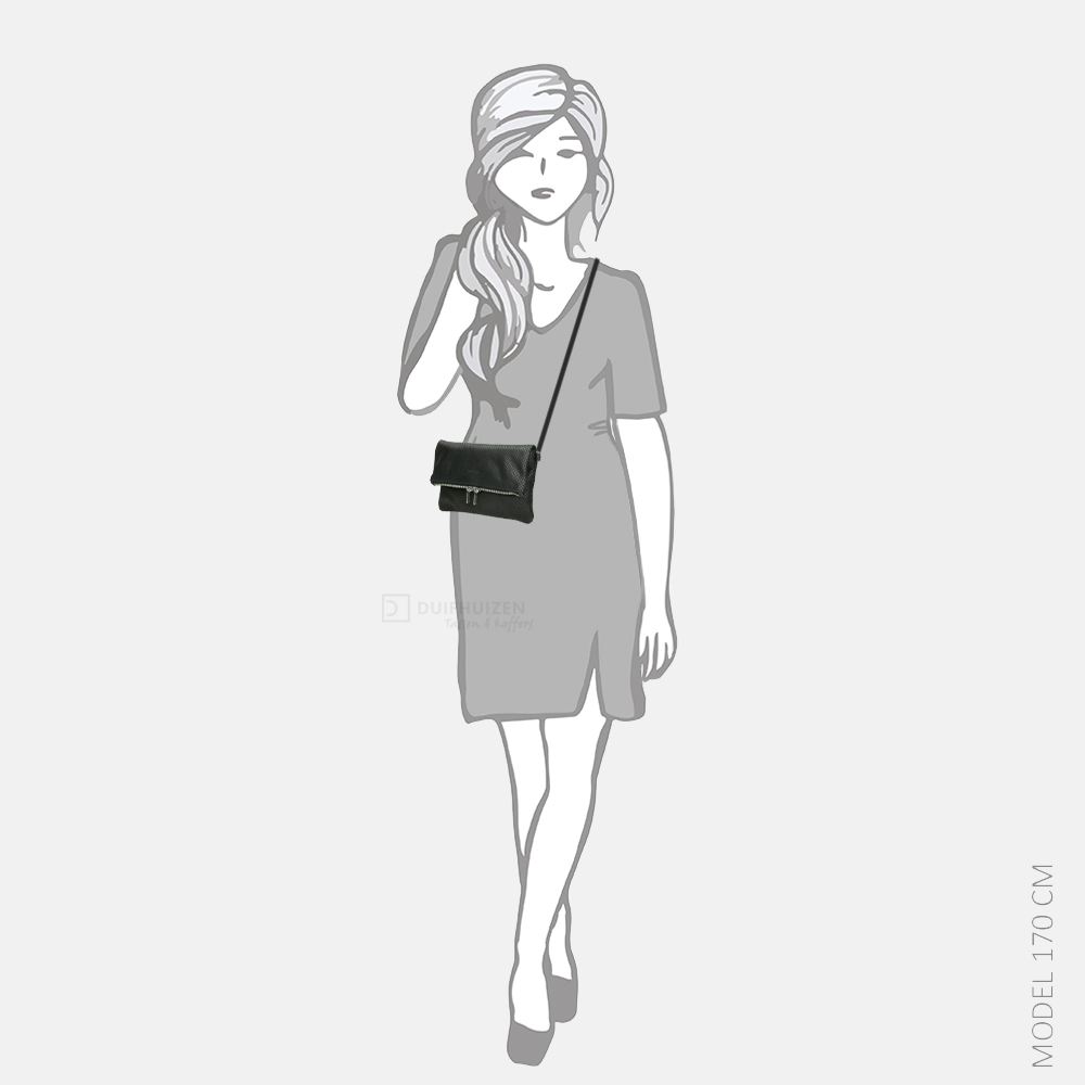 Loulou Essentiels Queen crossbody tas black bij Duifhuizen