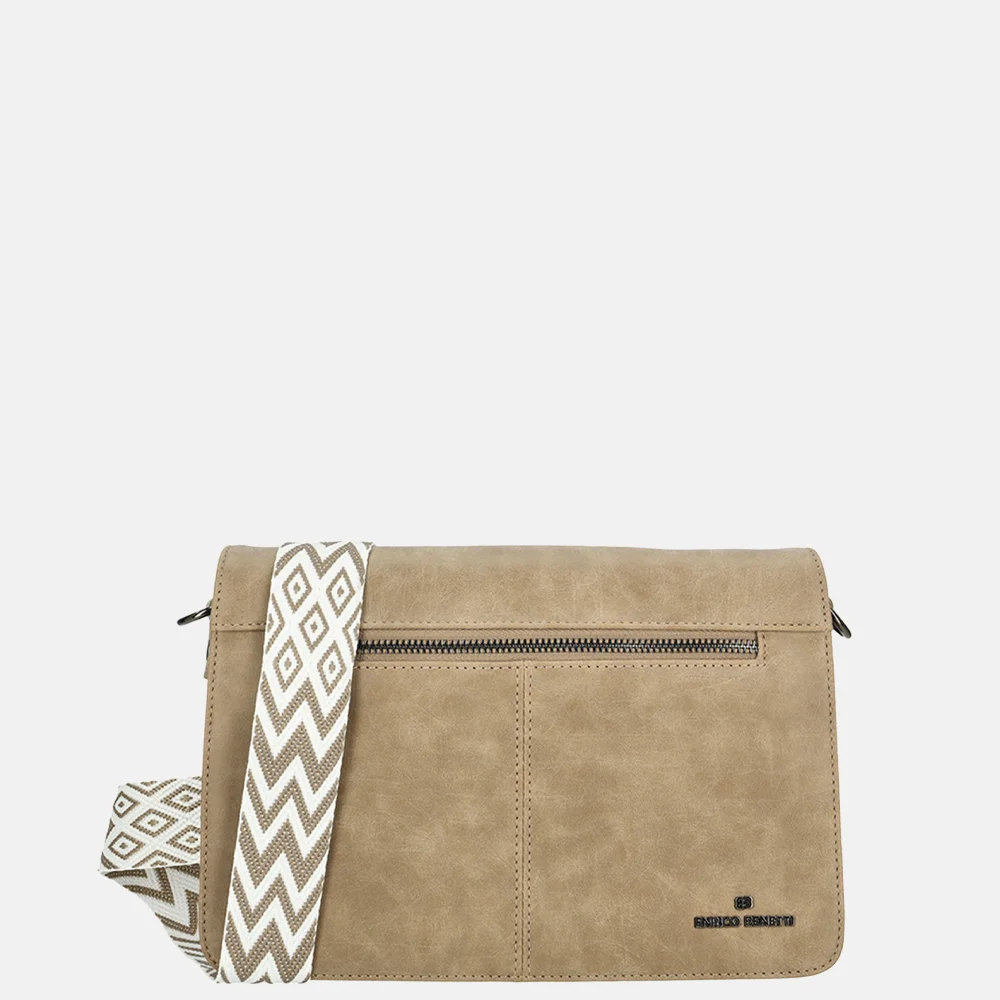 Enrico Benetti Stacey crossbody tas middentaupe