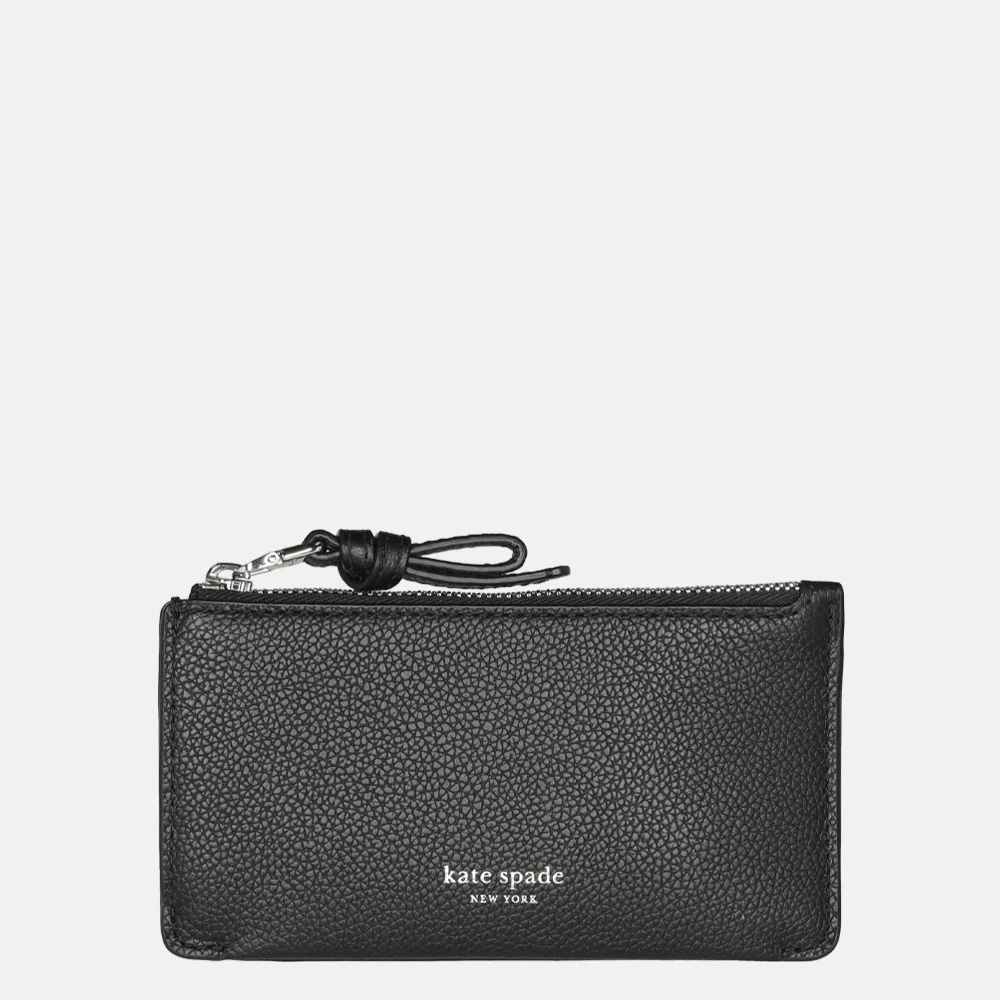 Kate Spade Loop pasjeshouder pebbled leather black bij Duifhuizen